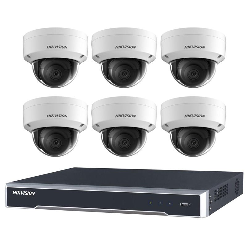 Hikvision 6MP IR Fixed Dome با 8Ch NVR
