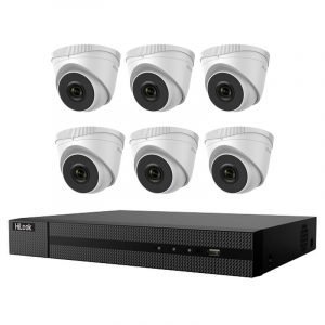6 Turret Dome Cameras (IPC-T240H) with 8Ch NVR (NVR-108MH-C-8P) and 2TB HDD
