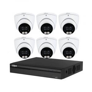 6 Dahua 5MP CCTV Starlight Full-color (HAC-HDW1509T(-A)-LED) with 8Ch DVR (DH-XVR5108HS-4KL-X) and 2TB HDD